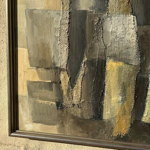 Vintage Boho Original Abstract Mixed Media on Canvas — additional photo 4