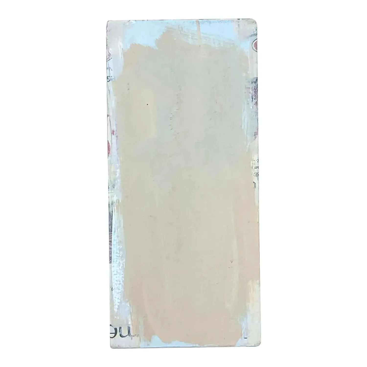 Vintage Boho Original Abstract Oil on Canvas - Wood, 13.25W x 13.25H — additional photo 2