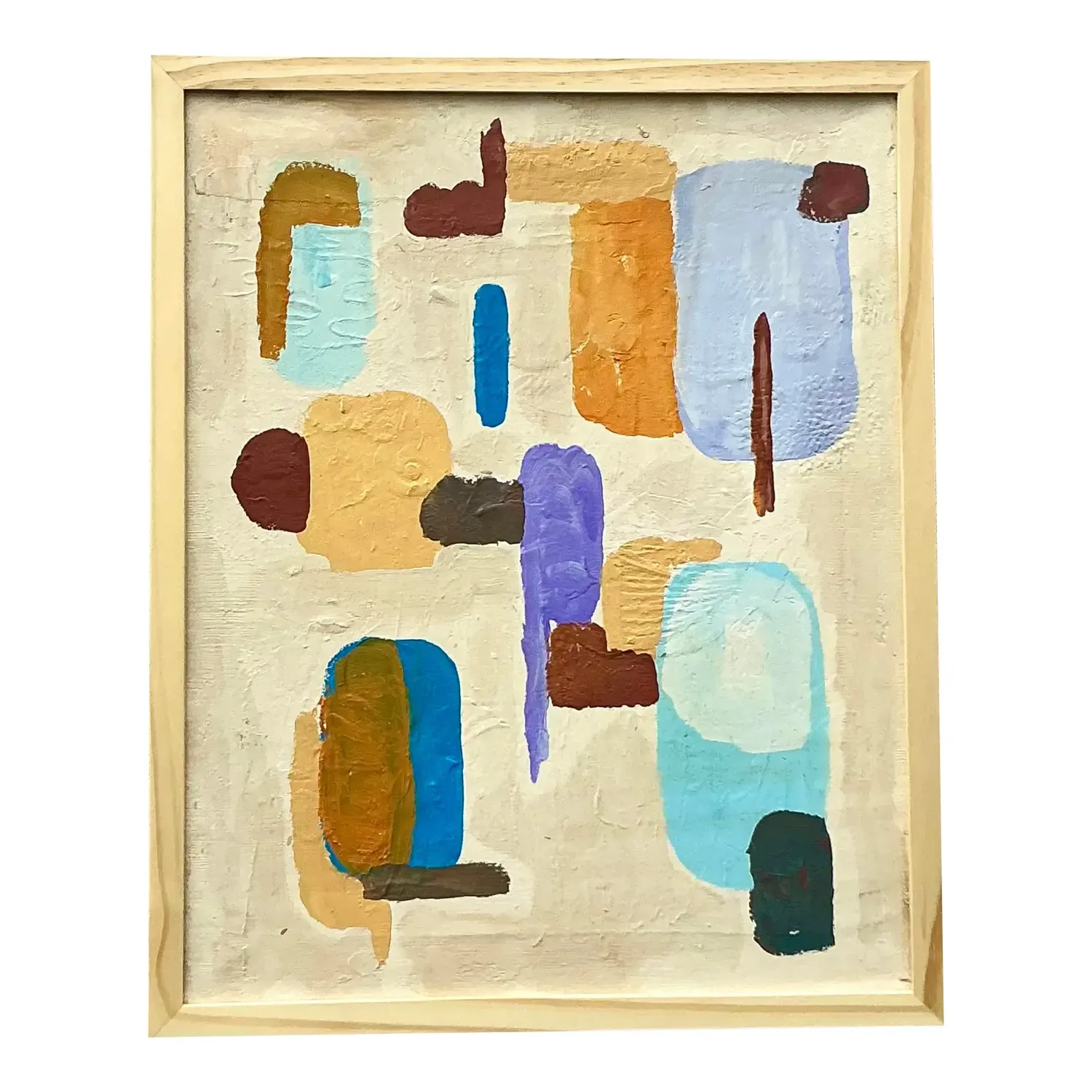 Vintage Boho Original Abstract Oil Paining on Canvas — additional photo 1