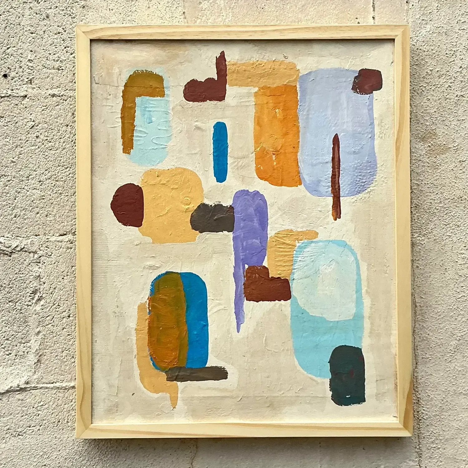 Vintage Boho Original Abstract Oil Paining on Canvas — additional photo 2