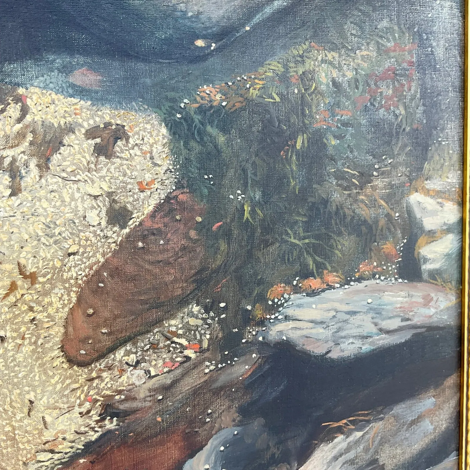 Vintage Boho Original Abstract Oil Painting — additional photo 7