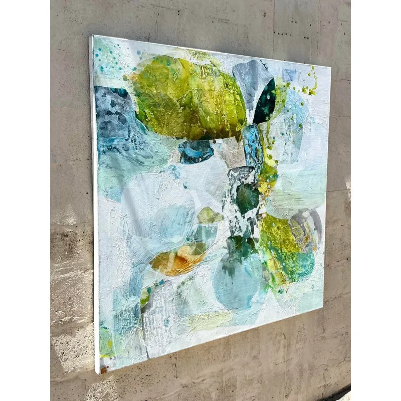 Vintage Boho Original Abstract Oil Painting — additional photo 2