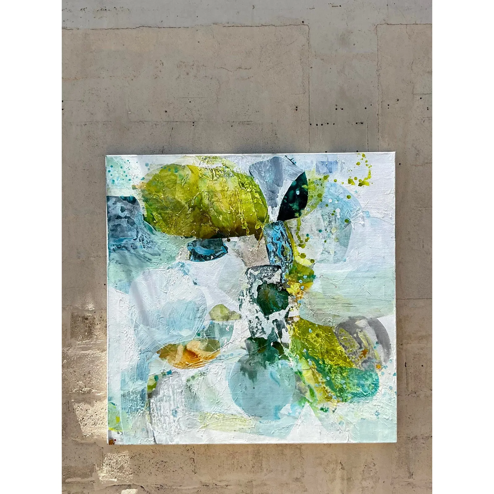 Vintage Boho Original Abstract Oil Painting — additional photo 4