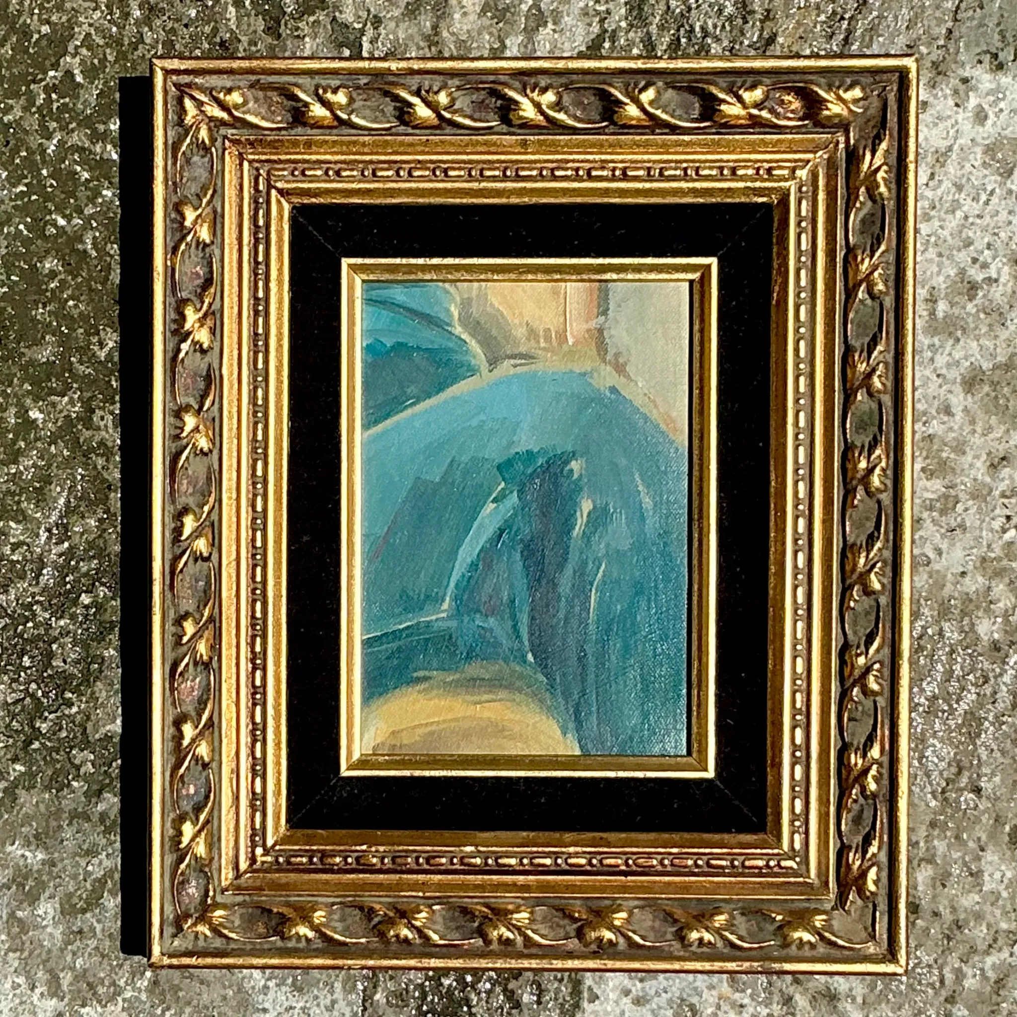 Vintage Boho Original Abstract Oil Painting on Canvas — additional photo 1