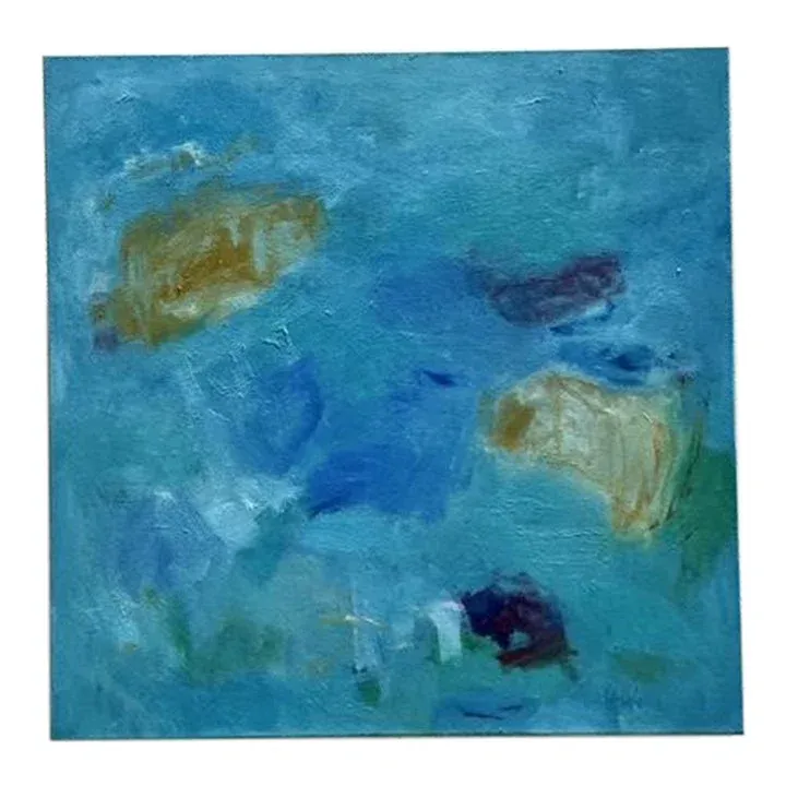 Vintage Boho Original Abstract Oil Painting on Canvas — additional photo 1