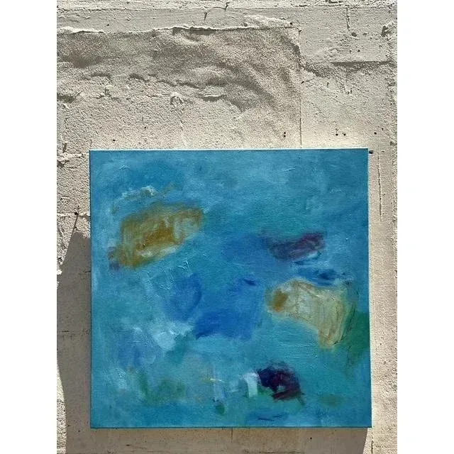 Vintage Boho Original Abstract Oil Painting on Canvas — additional photo 6