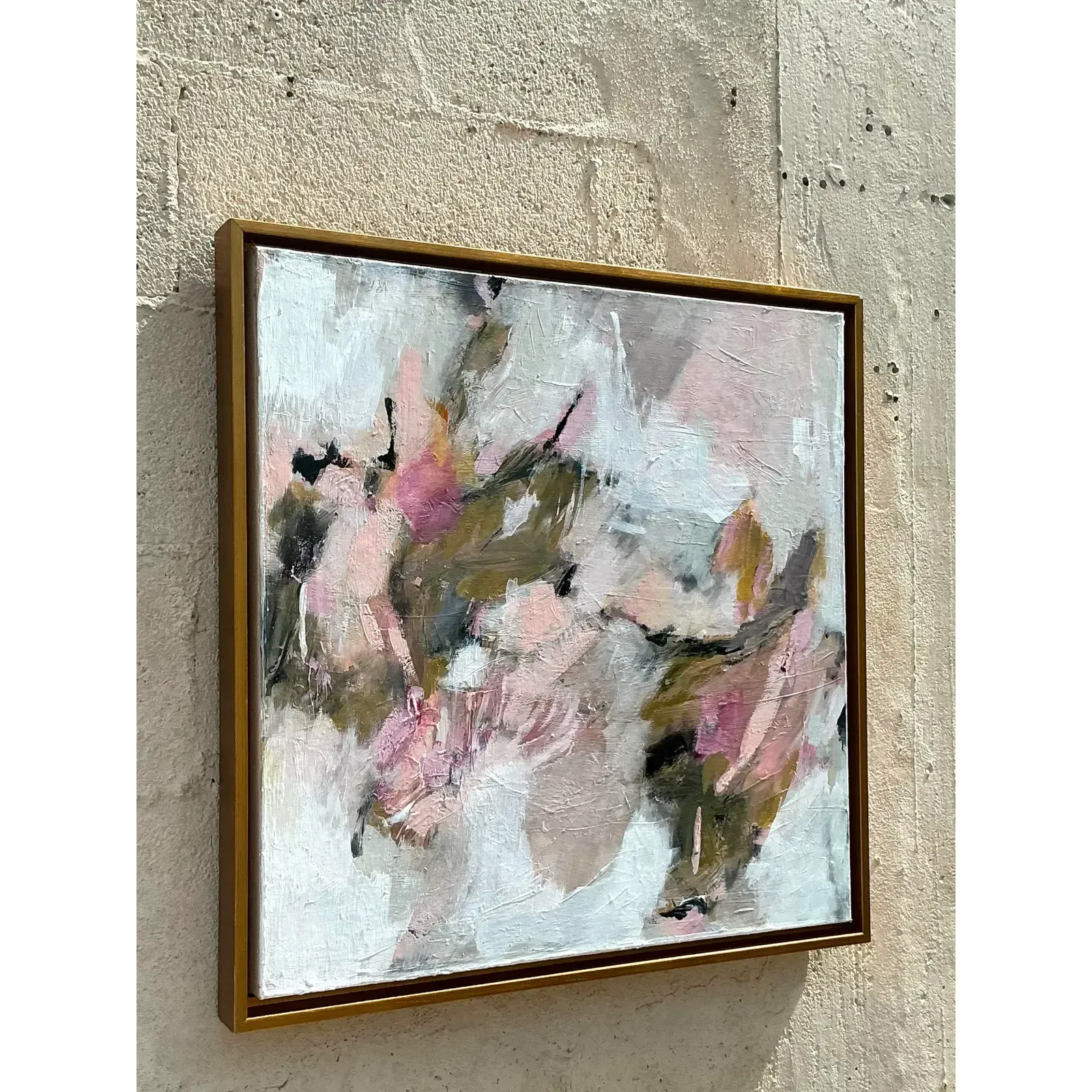 Vintage Boho Original Abstract Painting on Canvas — additional photo 3