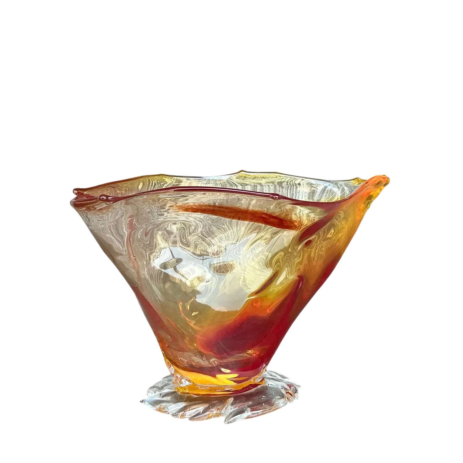 Vintage Boho Original Blown Glass Bowl — additional photo 6