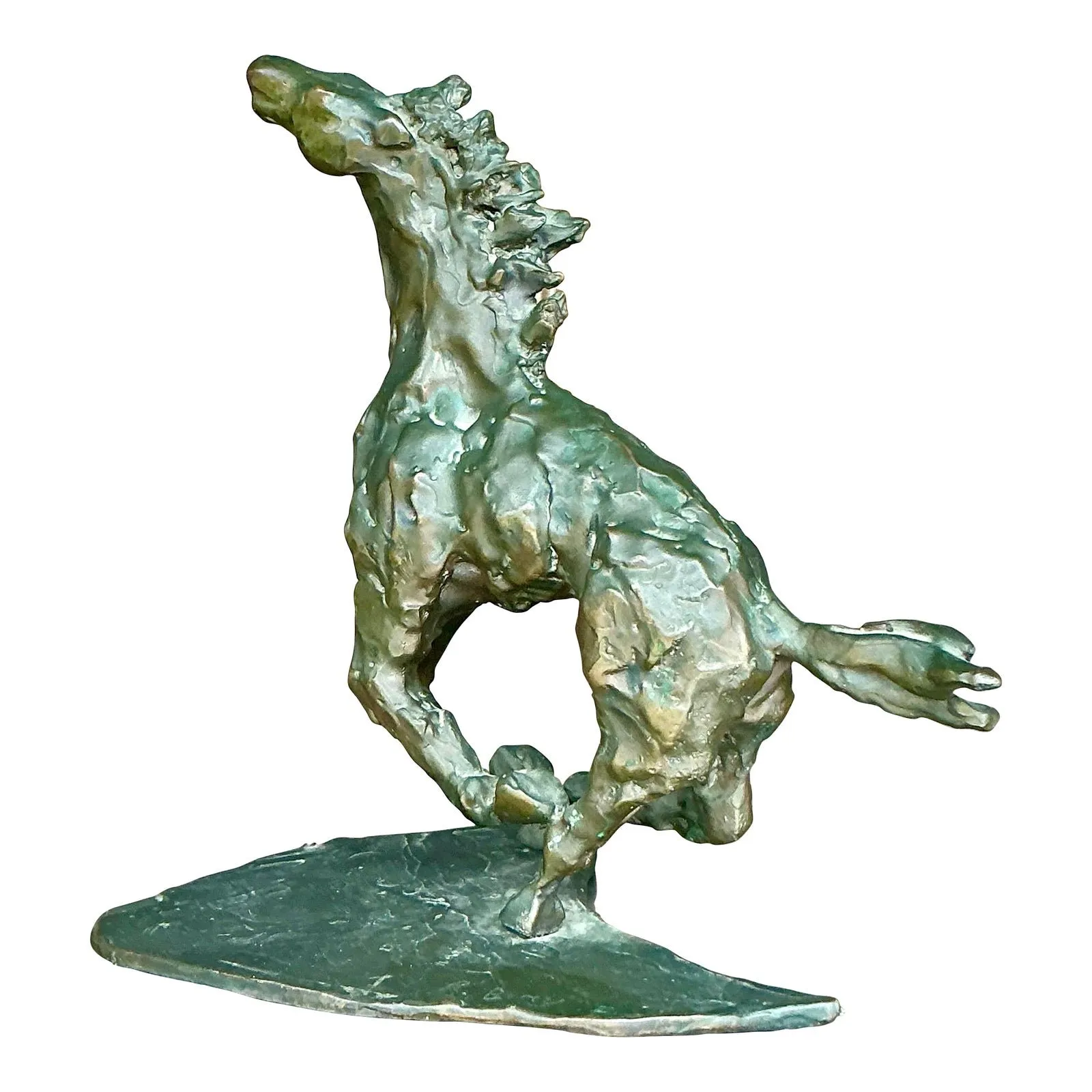 Vintage Boho Original Bronze Sculpture of Horse — additional photo 1