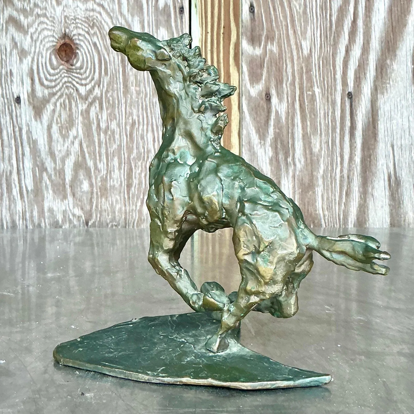 Vintage Boho Original Bronze Sculpture of Horse — additional photo 7