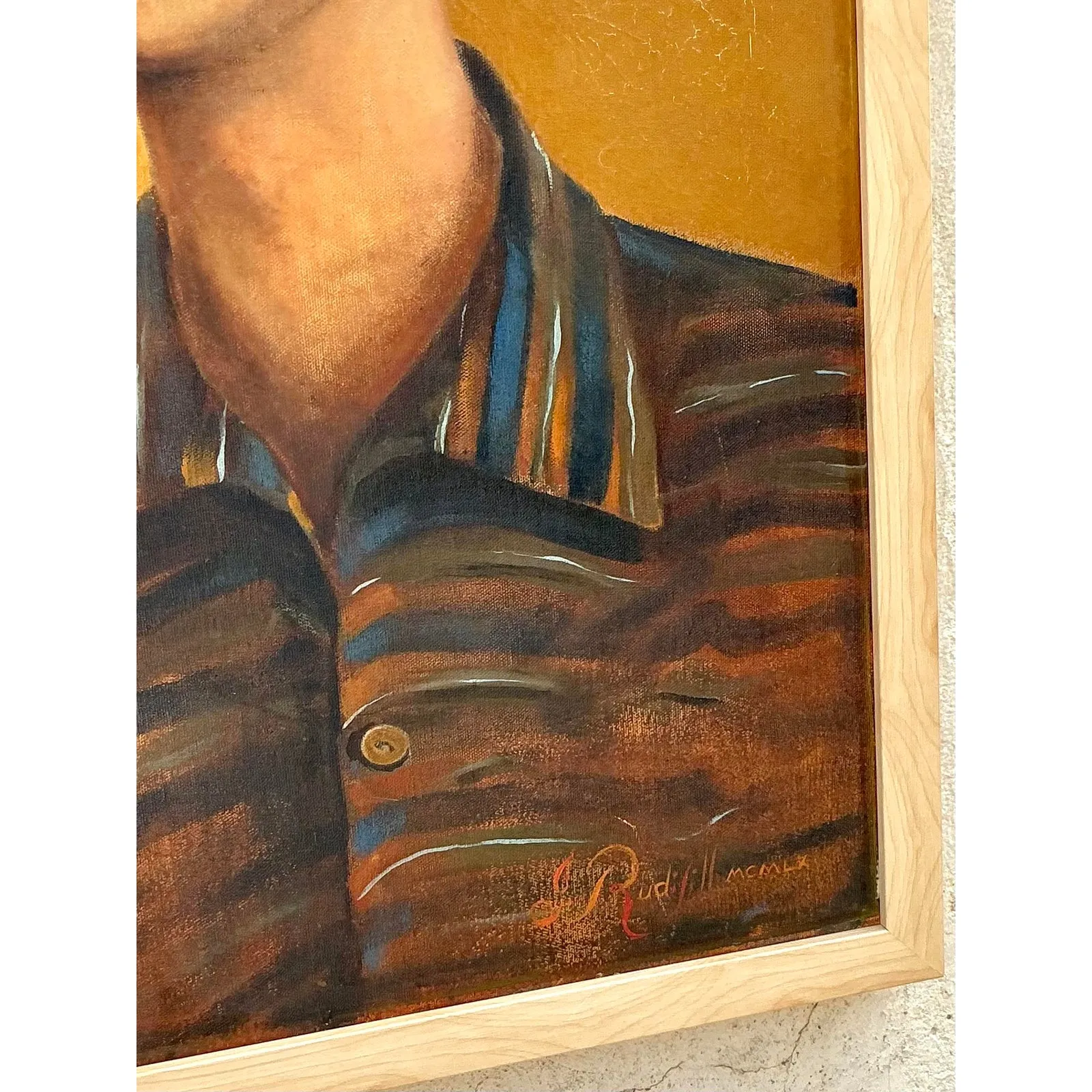 Vintage Boho Original Double Sided Portrait on Canvas — additional photo 2