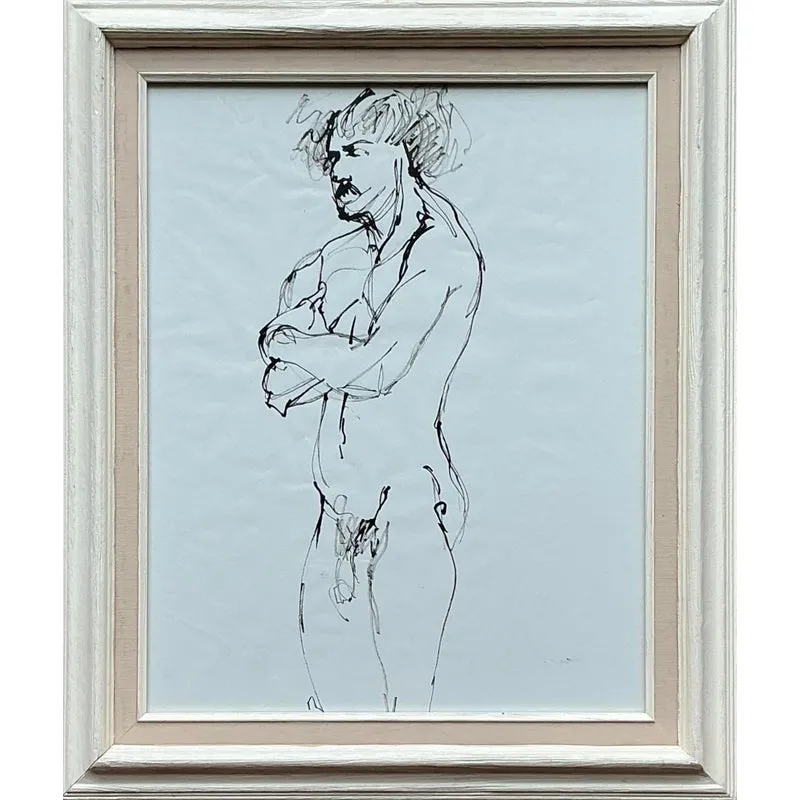Vintage Boho Original Ink Sketch on Paper — additional photo 1