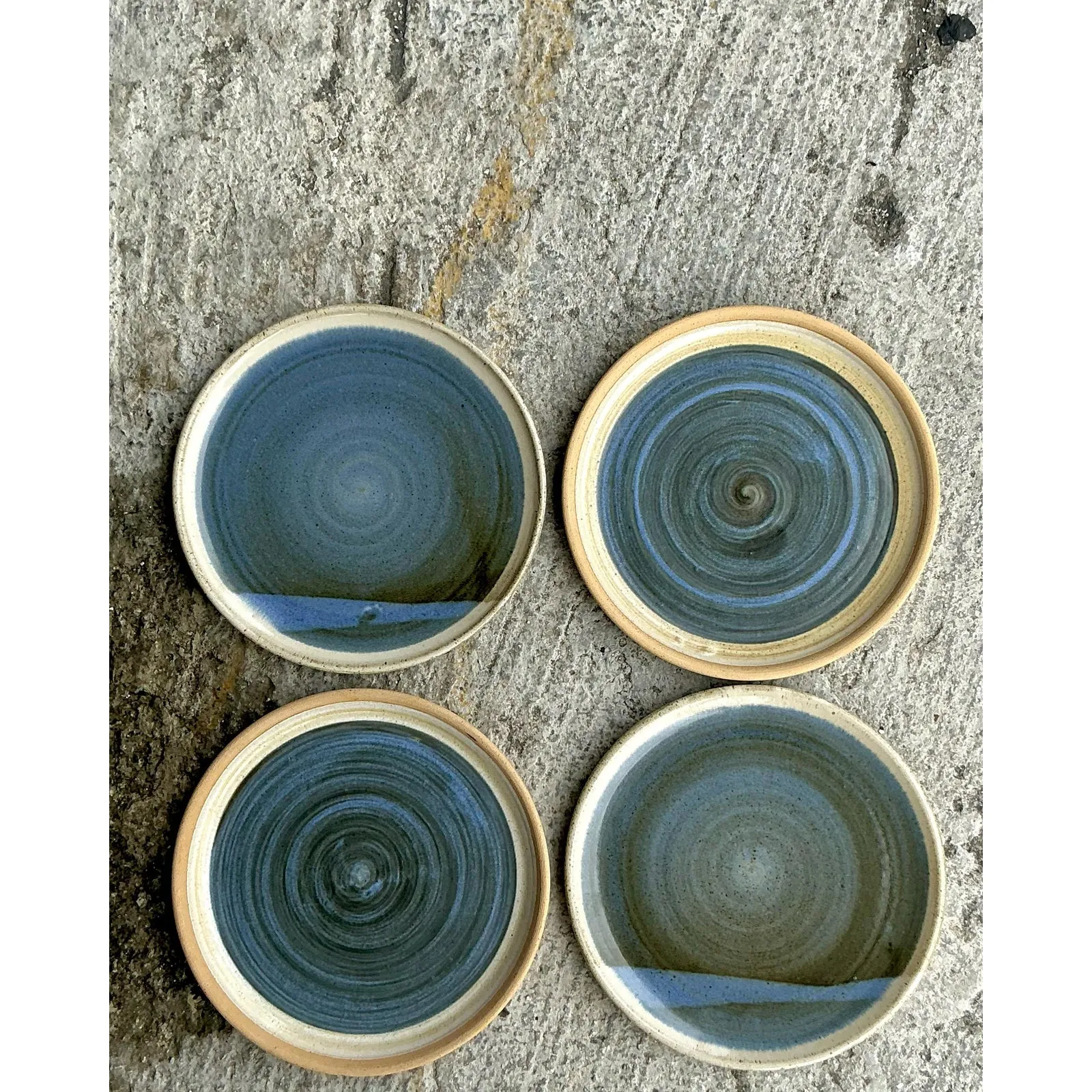 Vintage Boho Original Jess Lord Studio Pottery Plates - Set of 4 — additional photo 3