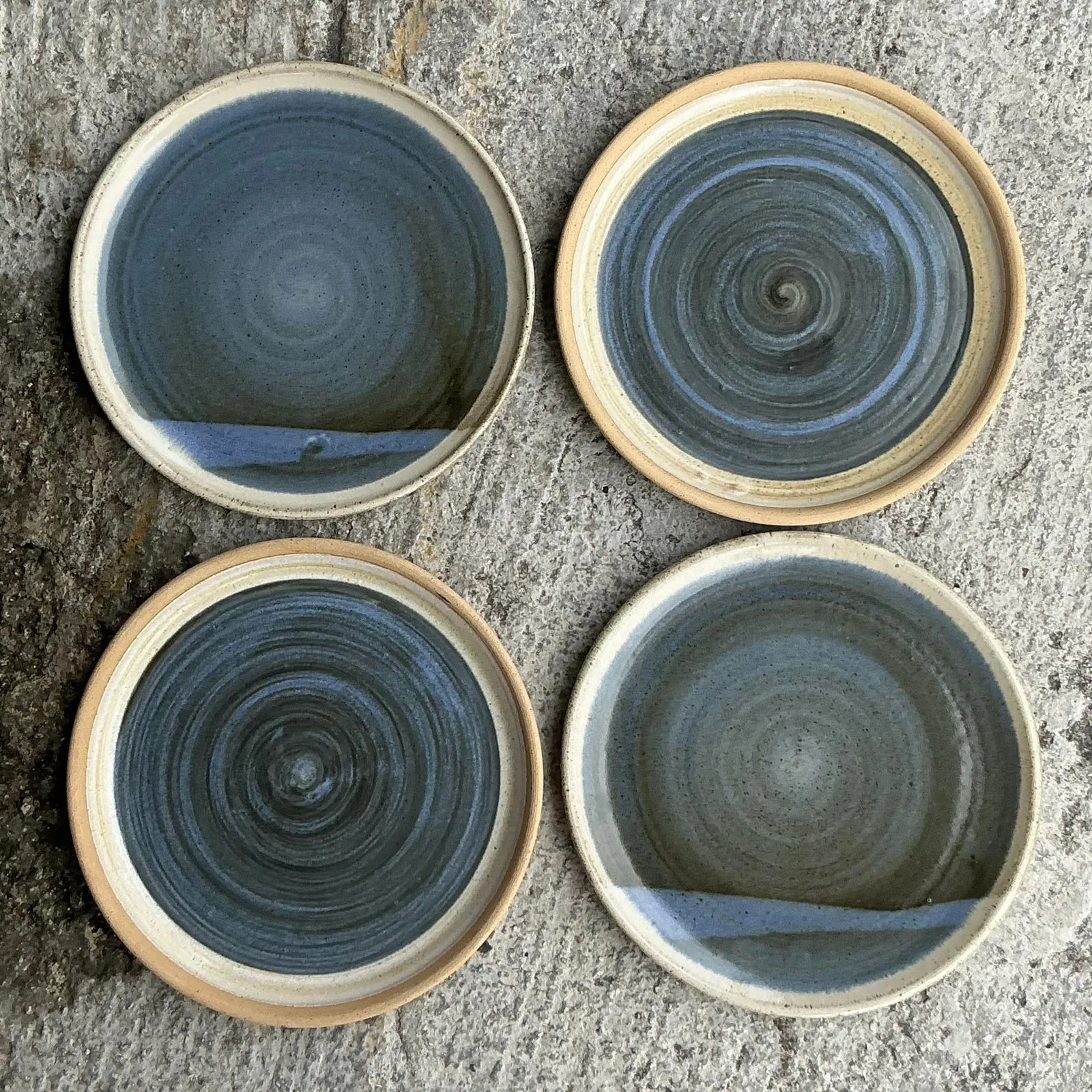 Vintage Boho Original Jess Lord Studio Pottery Plates - Set of 4 — additional photo 4