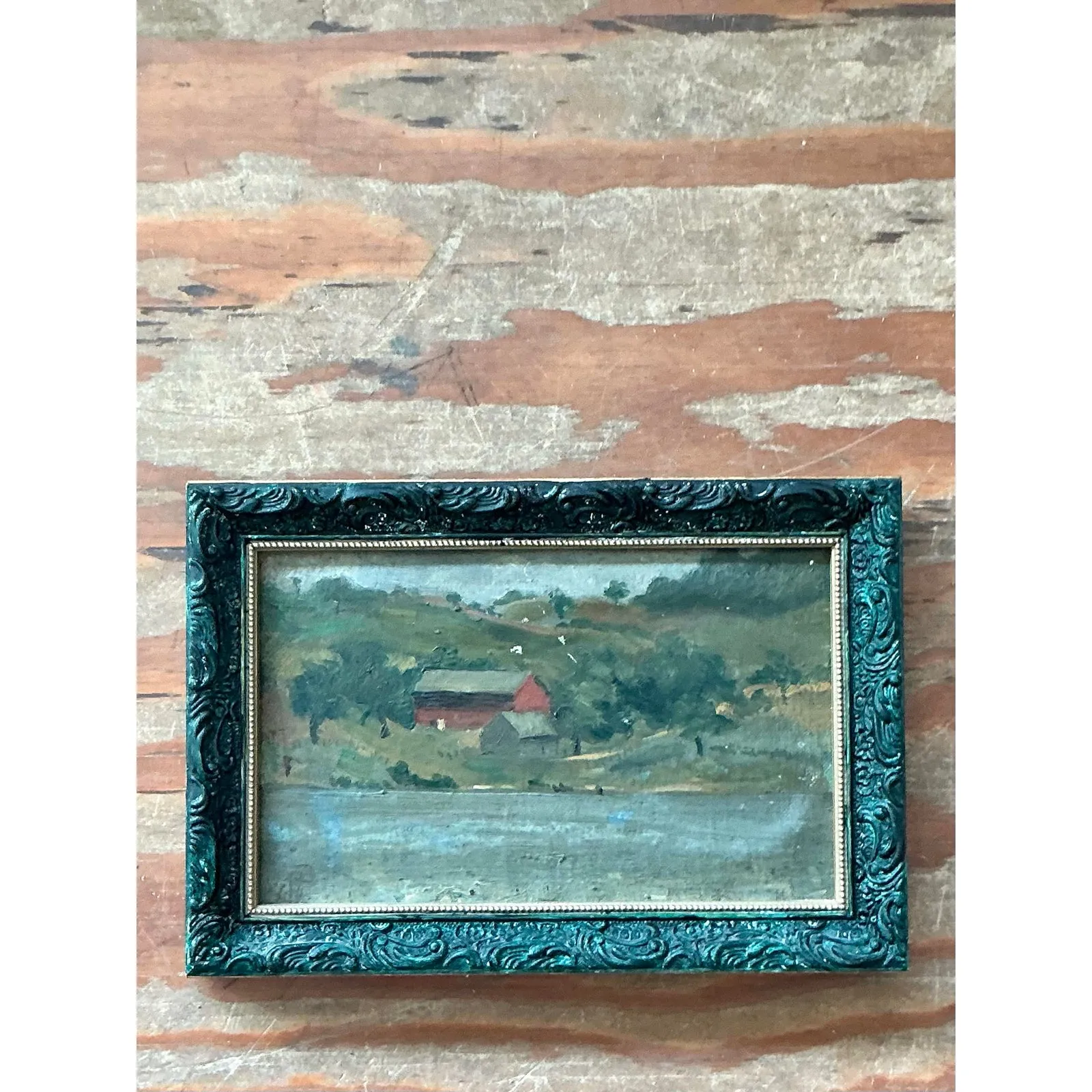 Vintage Boho Original Landscape Oil on Canvas — additional photo 5