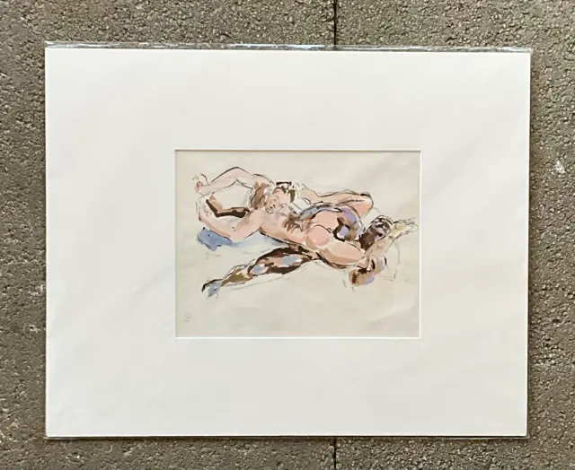 Vintage Boho Original Nude Figurative Painting — additional photo 1