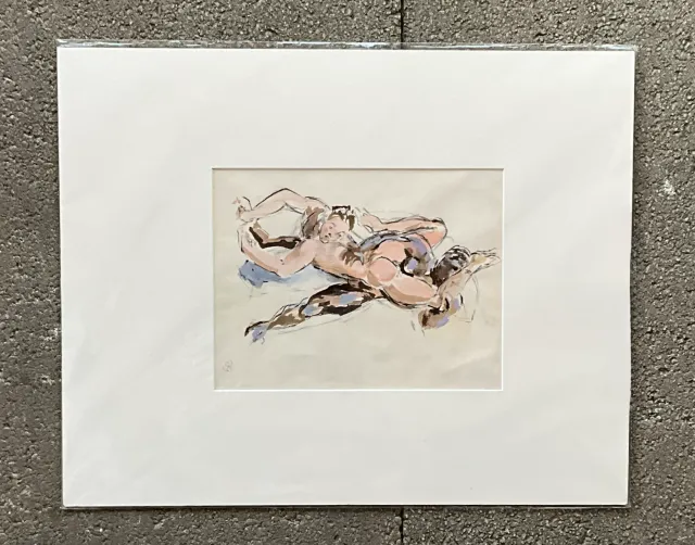 Vintage Boho Original Nude Figurative Painting — additional photo 2