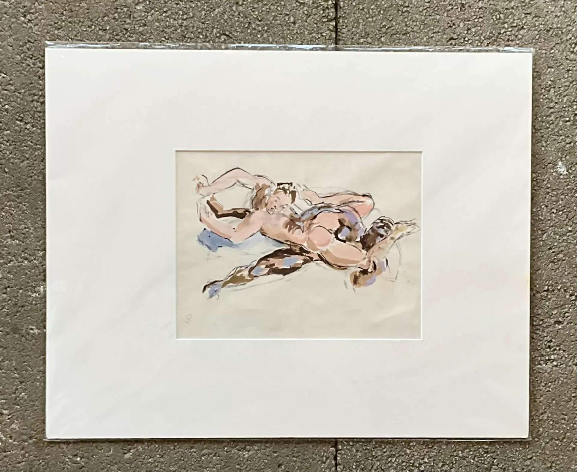 Vintage Boho Original Nude Figurative Painting  — additional photo 3