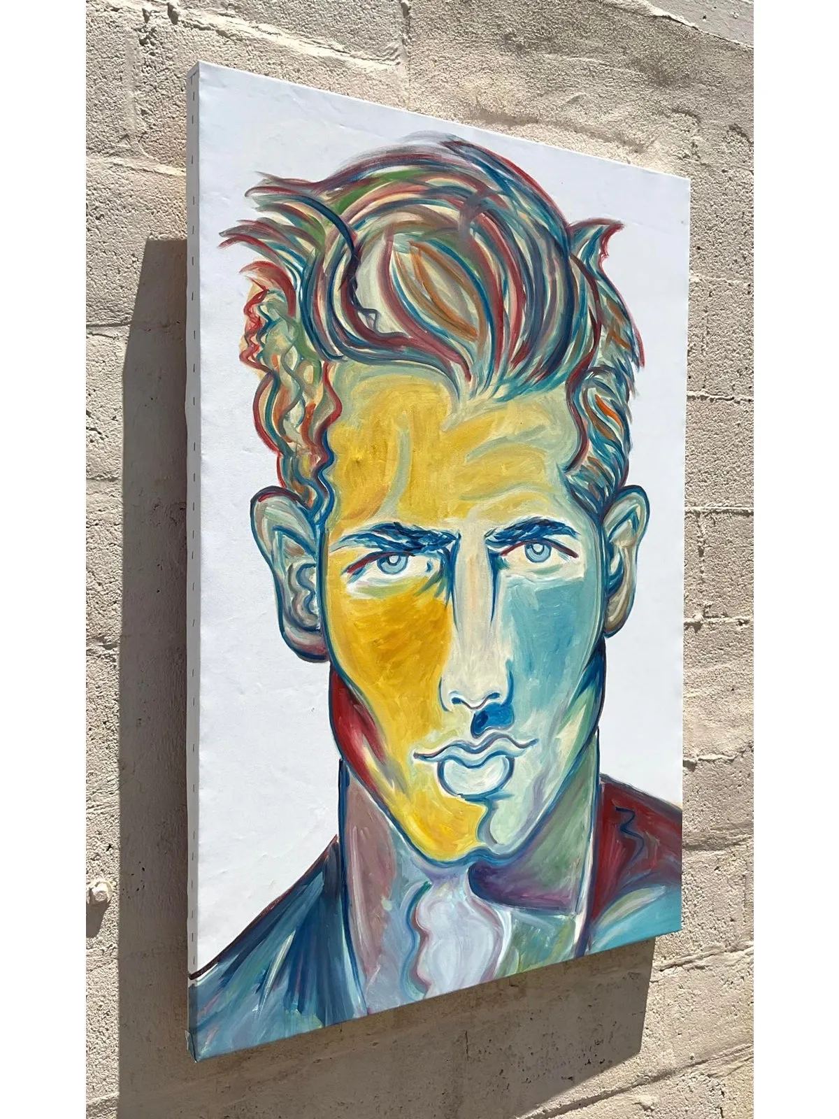 Vintage Boho Original Oil Painting on Canvas — additional photo 1