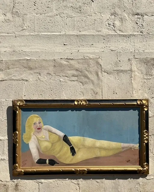 Vintage Boho Original Oil Portrait Of Lady — additional photo 3