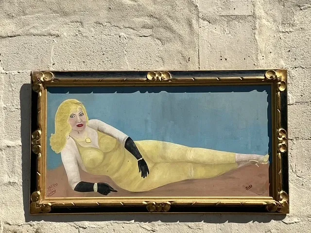 Vintage Boho Original Oil Portrait Of Lady — additional photo 6