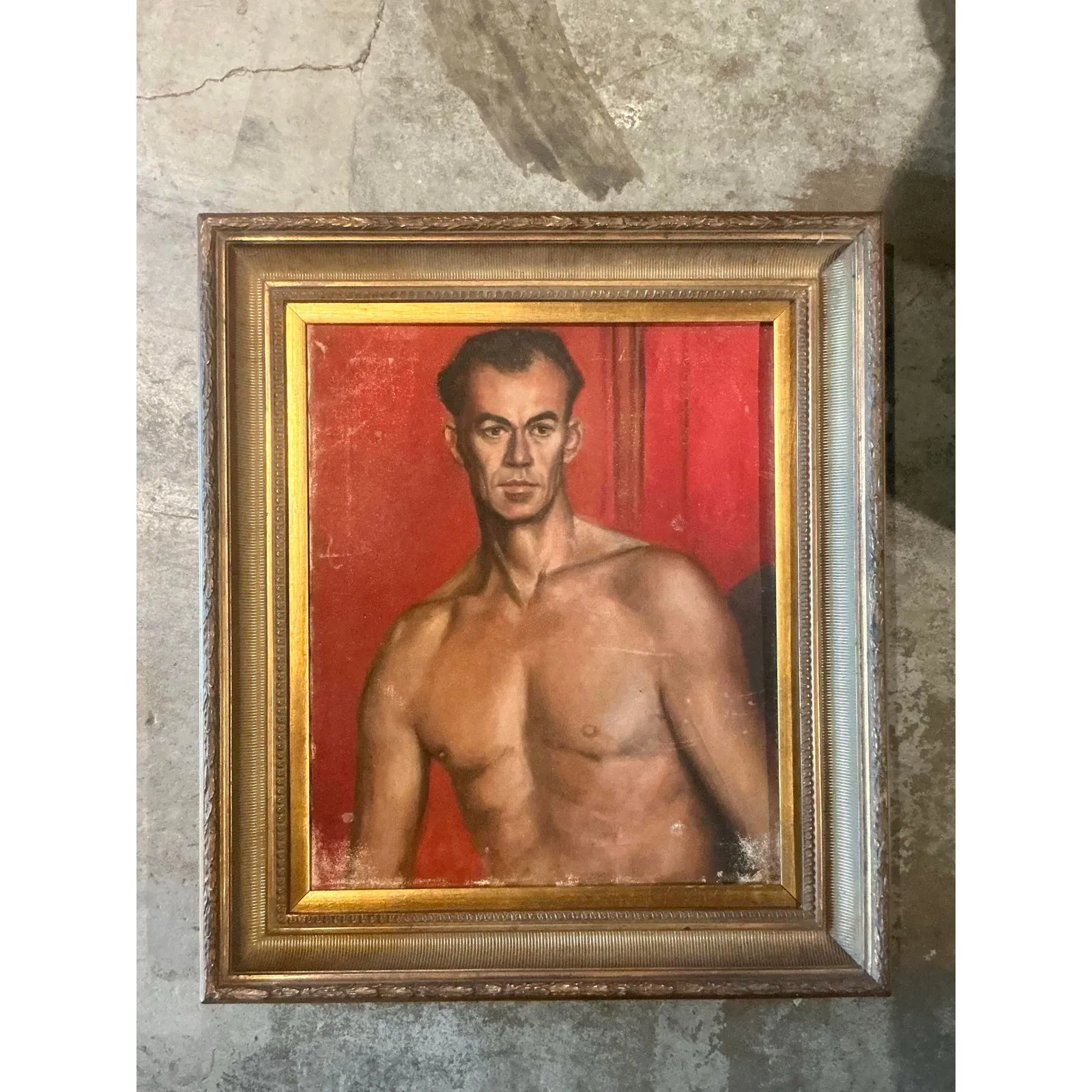 Vintage Boho Original Oil Portrait of Man — additional photo 4