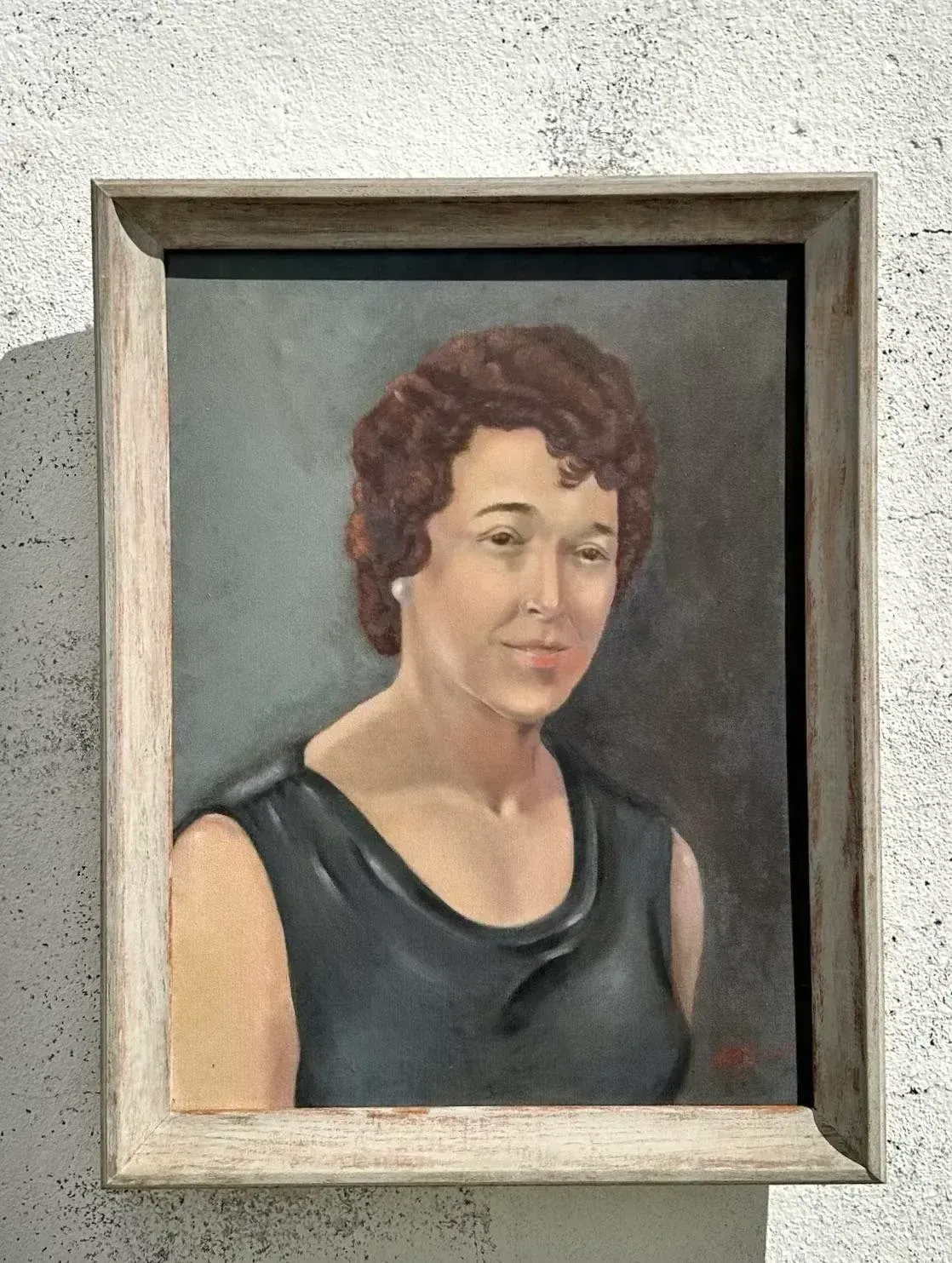 Vintage Boho Original Oil Portrait on Canvas - Canvas, 21W x 27H — additional photo 3