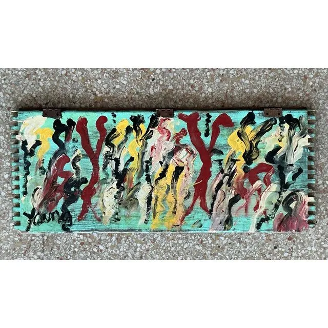 Vintage Boho Original Purvis Young Painting on Door — additional photo 5