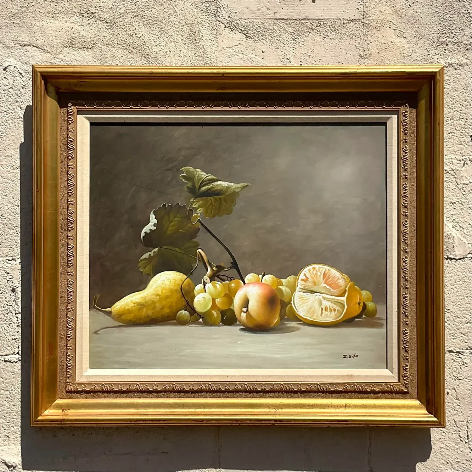 Vintage Boho Original Still Life Oil Painting on Canvas — additional photo 8