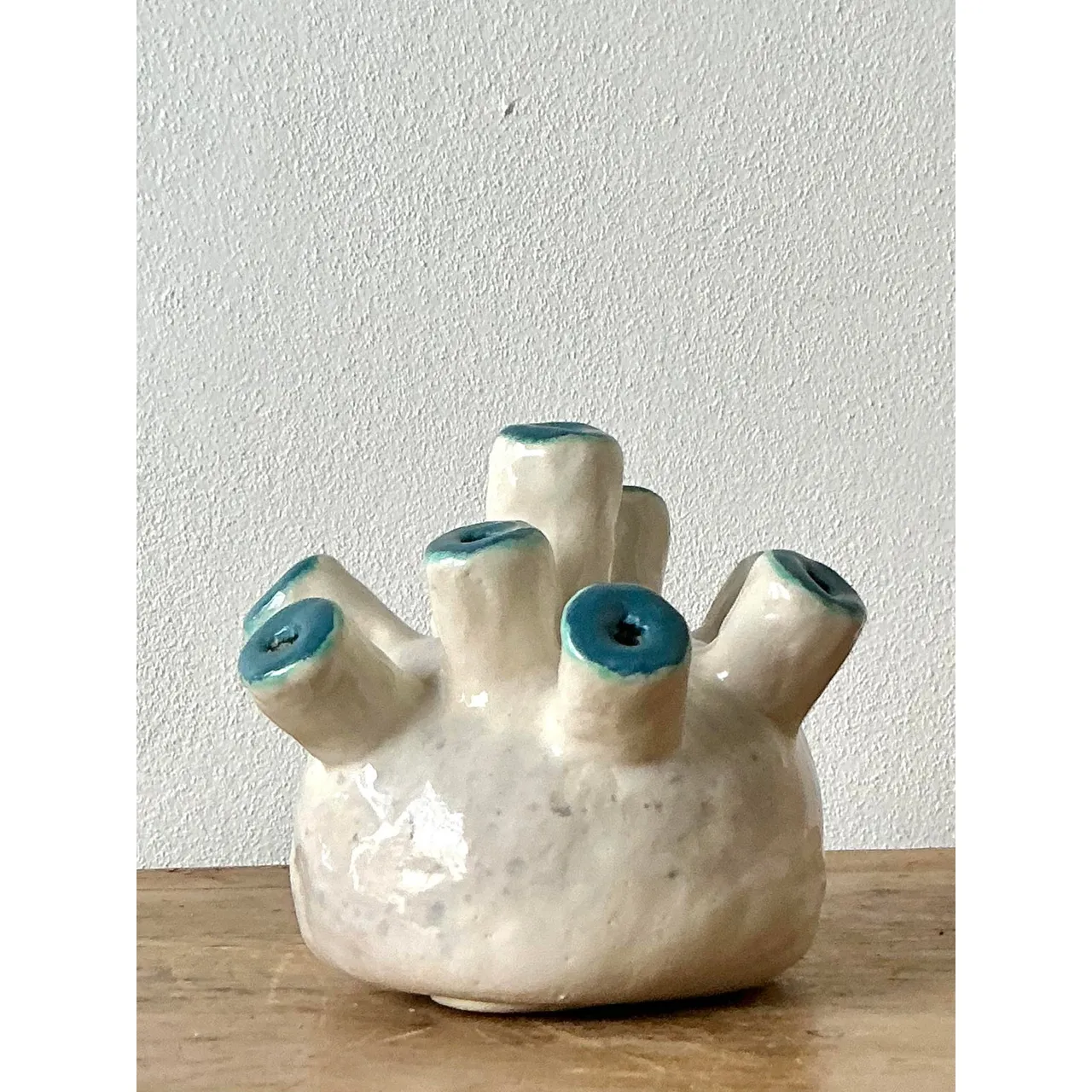 Vintage Boho Original Studio Pottery Biomorphic Vase
