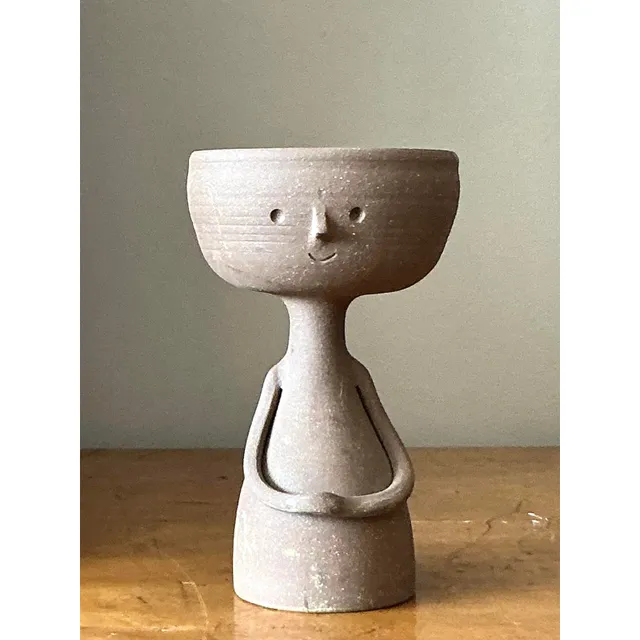 Vintage Boho Original Studio Pottery Figurative Bowl — additional photo 3