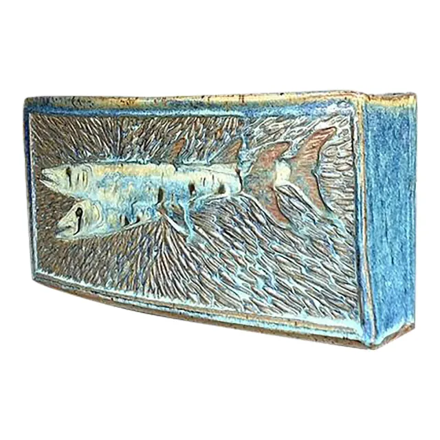 Vintage Boho Original Studio Pottery Fish Vase — additional photo 6