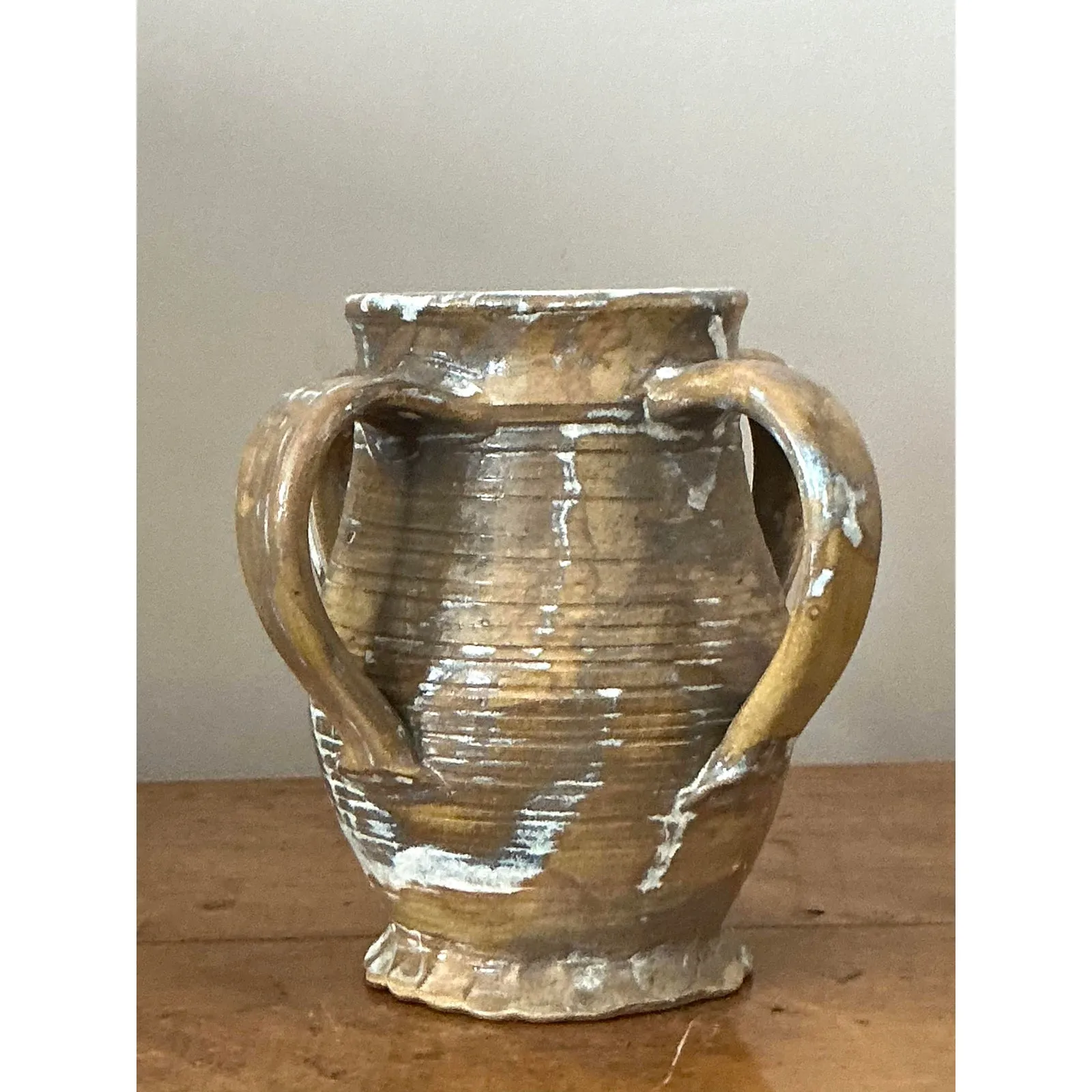 Vintage Boho Original Studio Pottery Handle Vase — additional photo 1