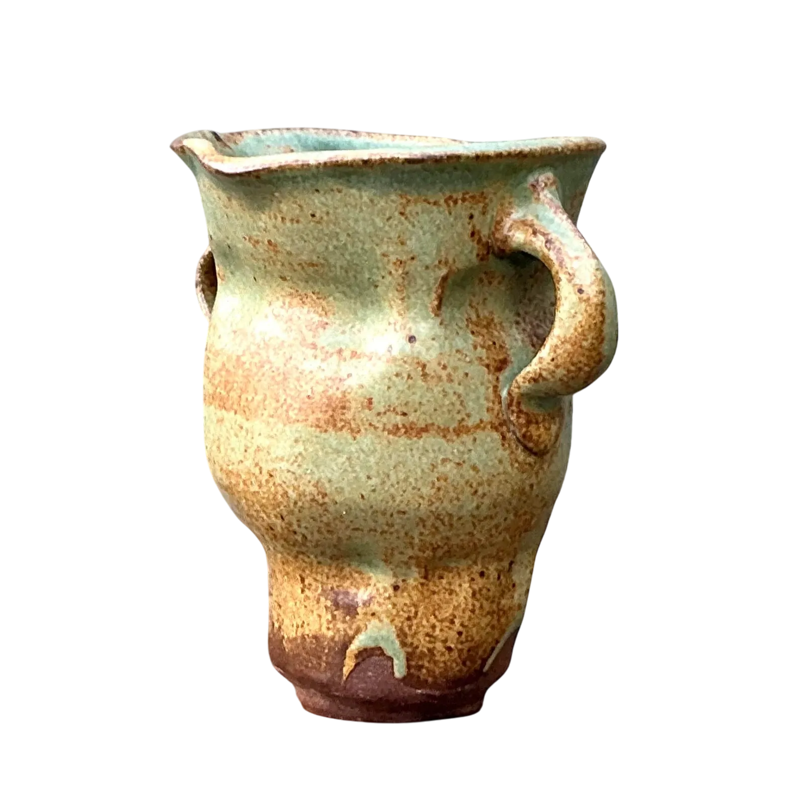 Vintage Boho Original Studio Pottery Small Vase - Ceramic, 4.5W x 3.5H