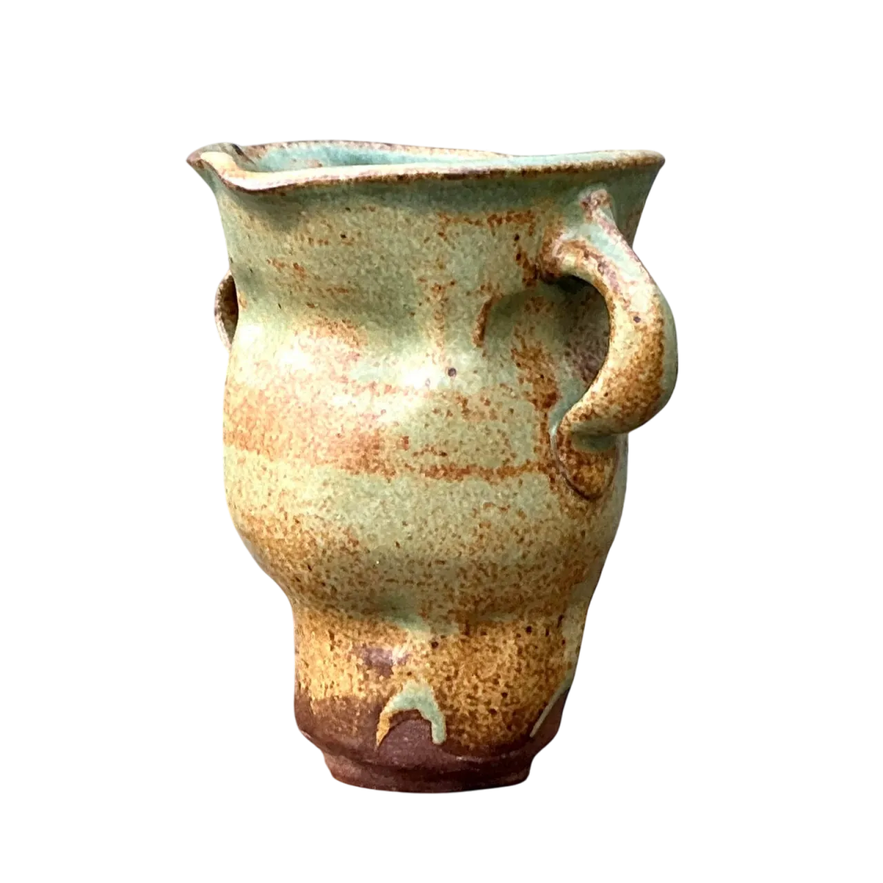 Vintage Boho Original Studio Pottery Small Vase - Ceramic, 4.5W x 3.5H