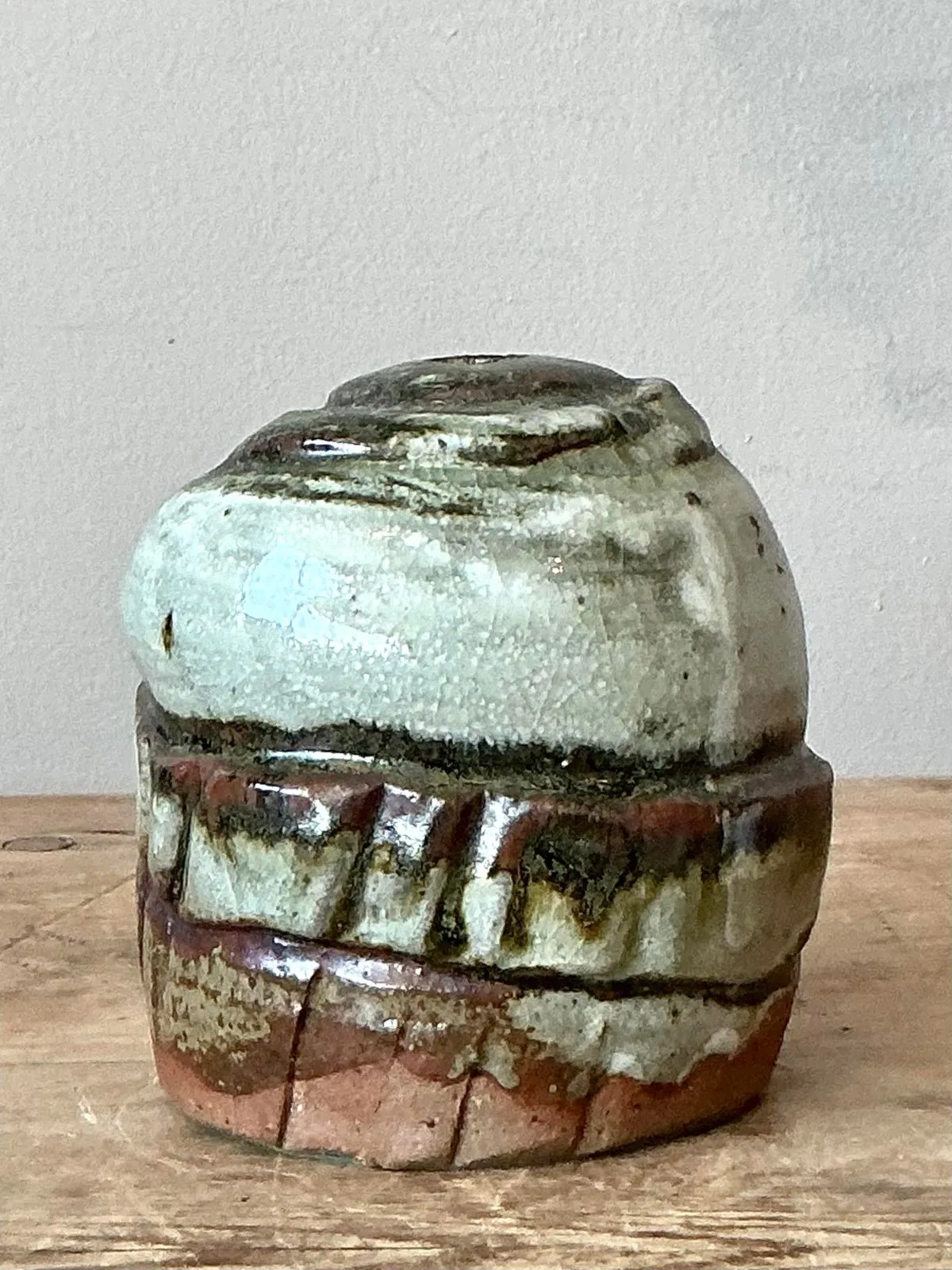 Vintage Boho Original Studio Pottery Stem Vase — additional photo 1