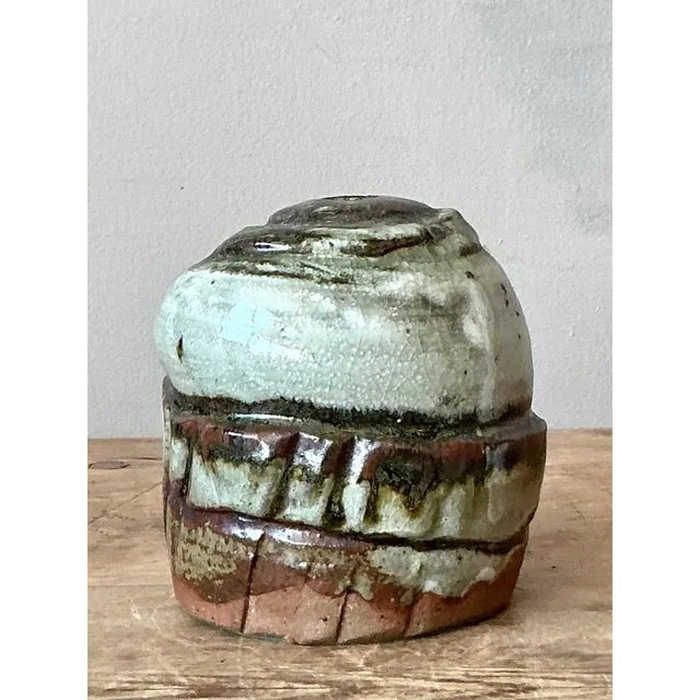 Vintage Boho Original Studio Pottery Stem Vase — additional photo 2