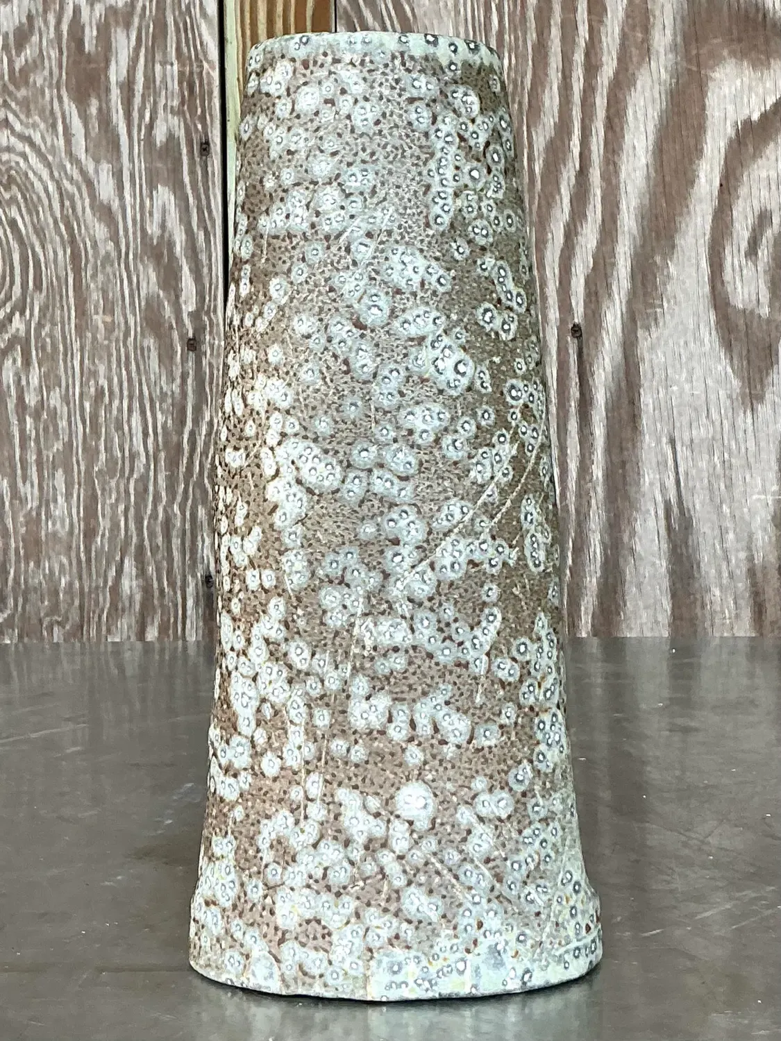 Vintage Boho Original Studio Pottery Vase - Pottery, 5.5W x 12H — additional photo 4
