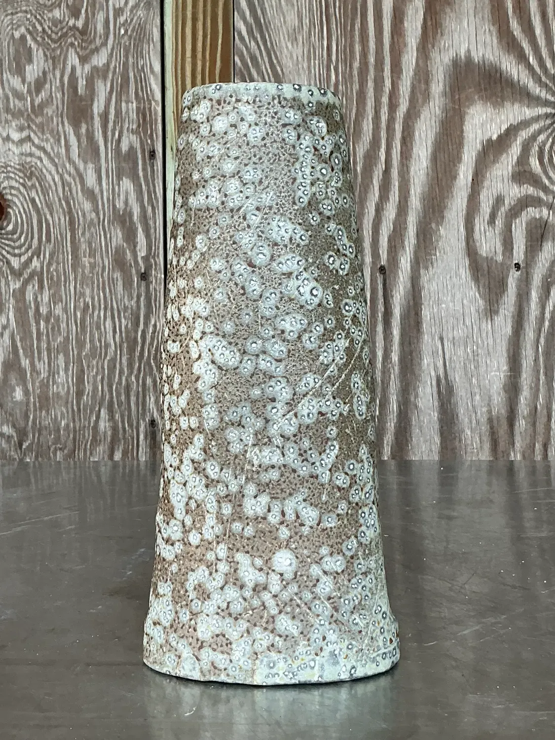 Vintage Boho Original Studio Pottery Vase - Pottery, 5.5W x 12H — additional photo 7