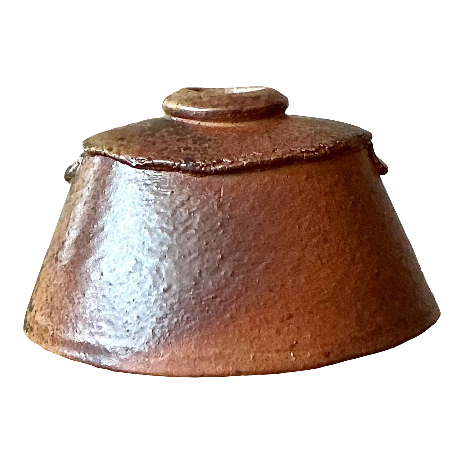 Vintage Boho Original Studio Pottery Vase - Ceramic, 7.25W x 10.5H — additional photo 2