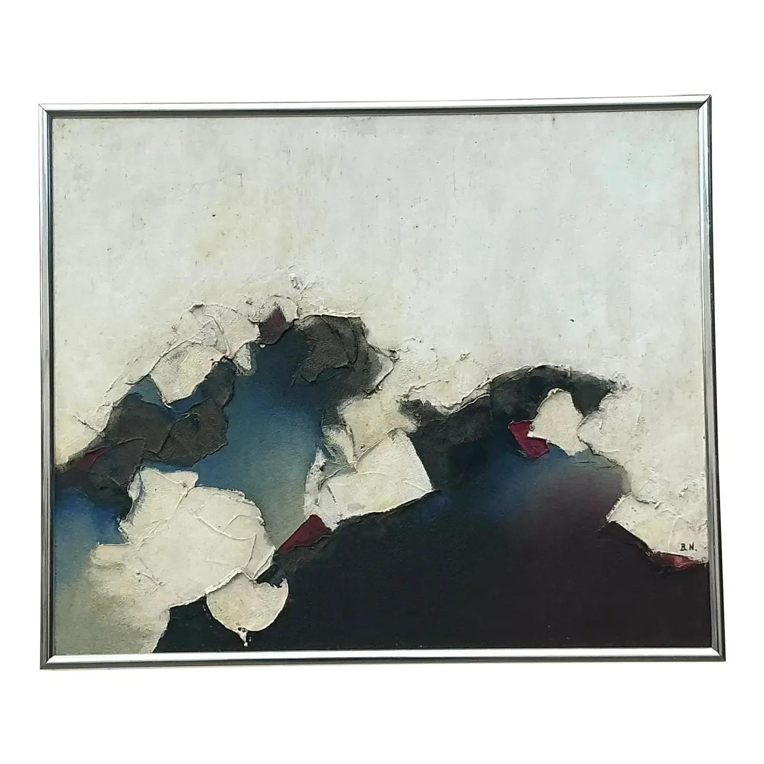 Vintage Boho Original Textured Abstract Oil Paining on Canvas — additional photo 1