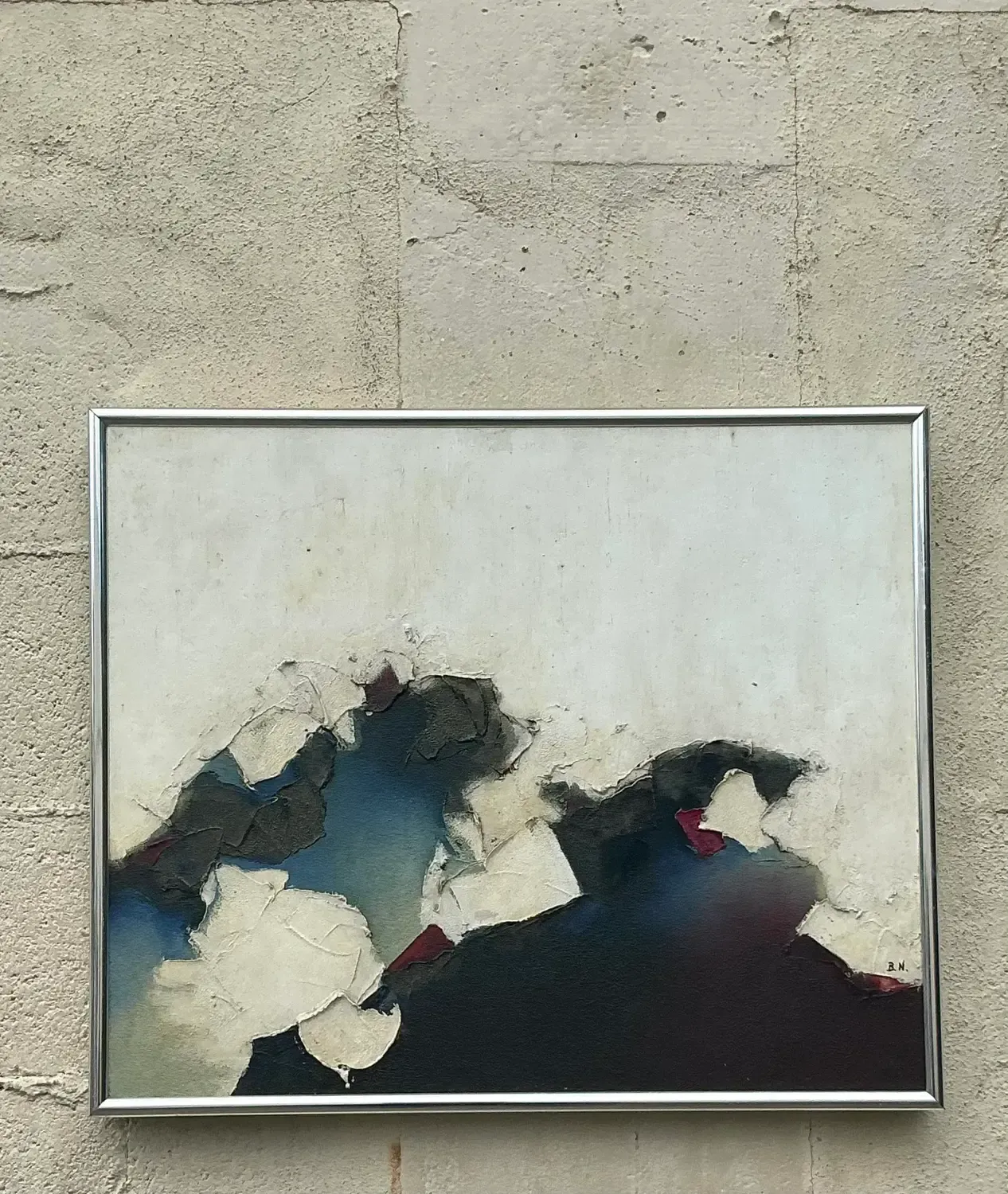 Vintage Boho Original Textured Abstract Oil Paining on Canvas — additional photo 2