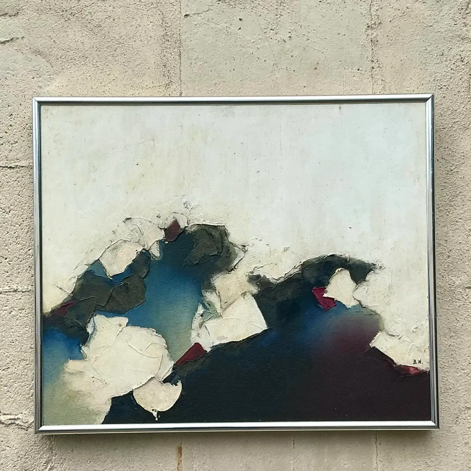 Vintage Boho Original Textured Abstract Oil Paining on Canvas — additional photo 5