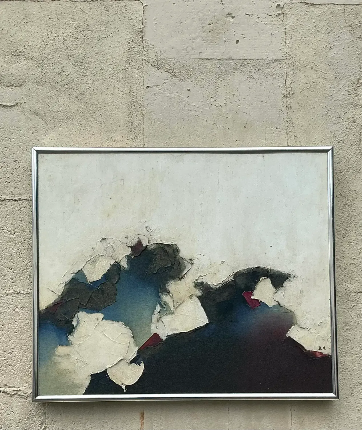 Vintage Boho Original Textured Abstract Oil Paining on Canvas — additional photo 6