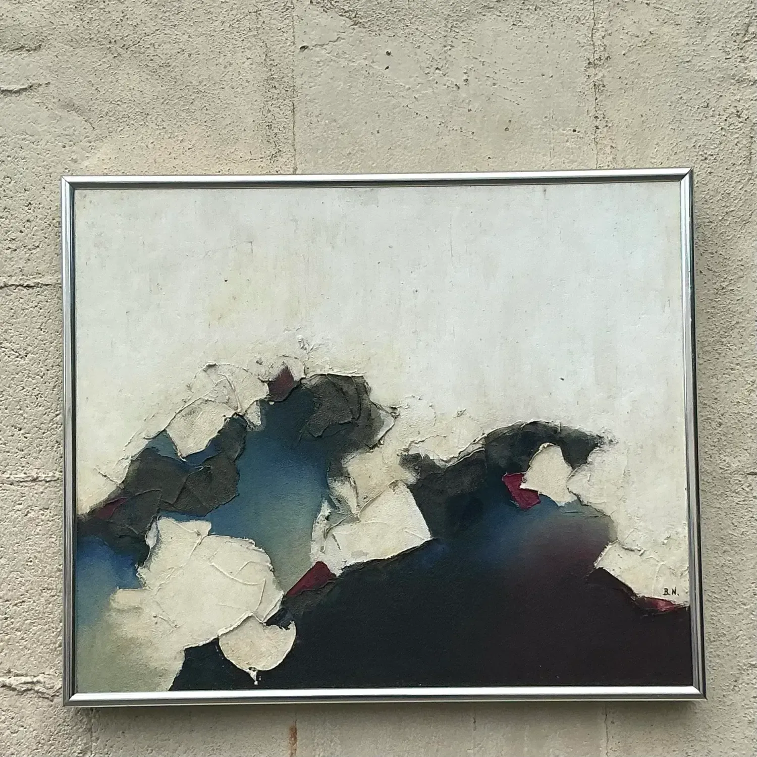 Vintage Boho Original Textured Abstract Oil Paining on Canvas — additional photo 7