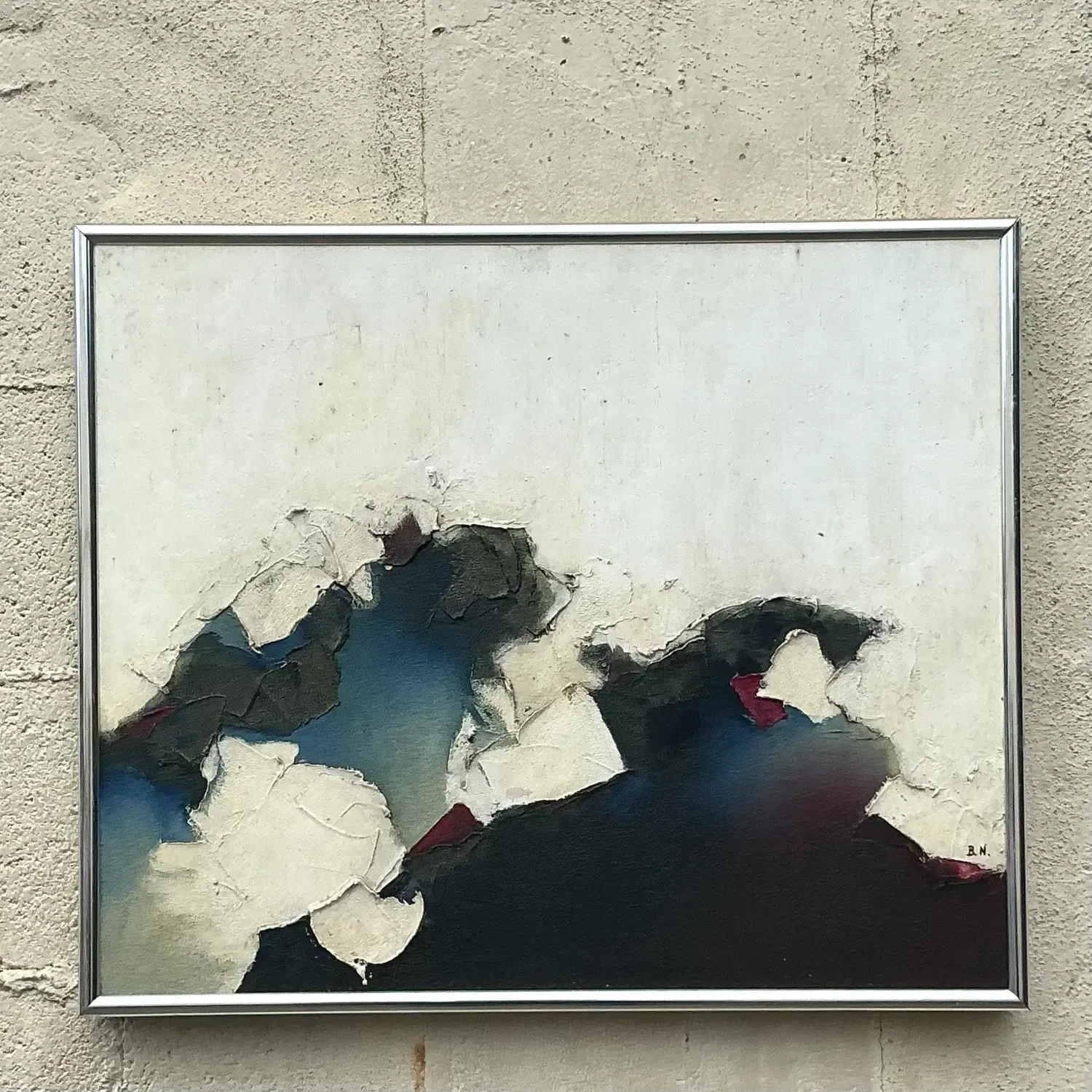 Vintage Boho Original Textured Abstract Oil Paining on Canvas — additional photo 8