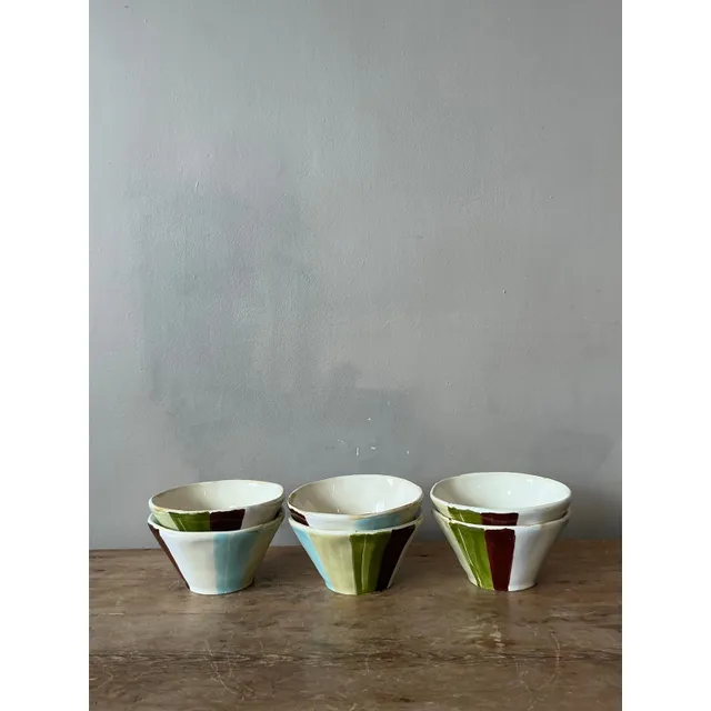Vintage Boho Oyster Ceramic Bowl — additional photo 1