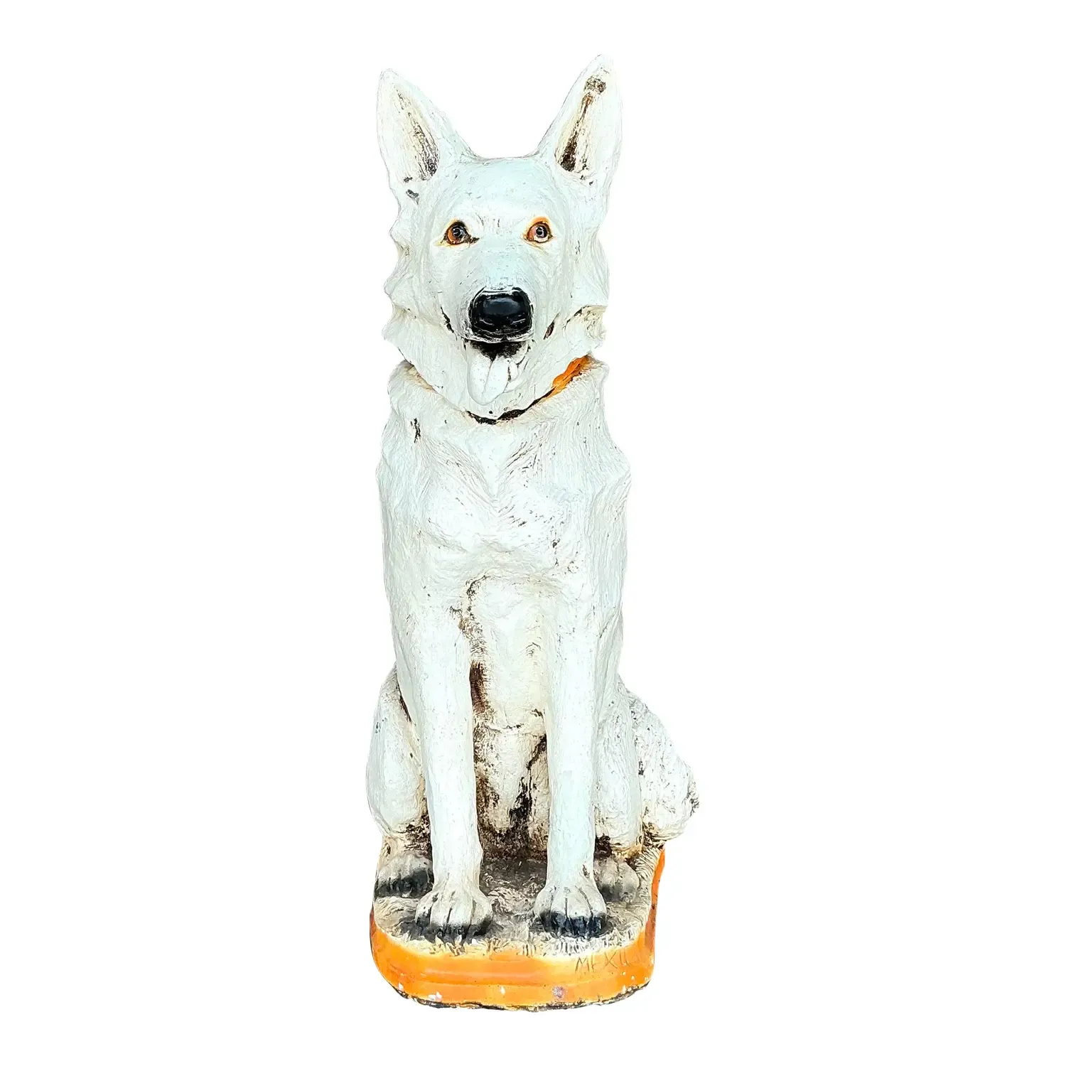 Vintage Boho Painted Ceramic Dog — additional photo 1