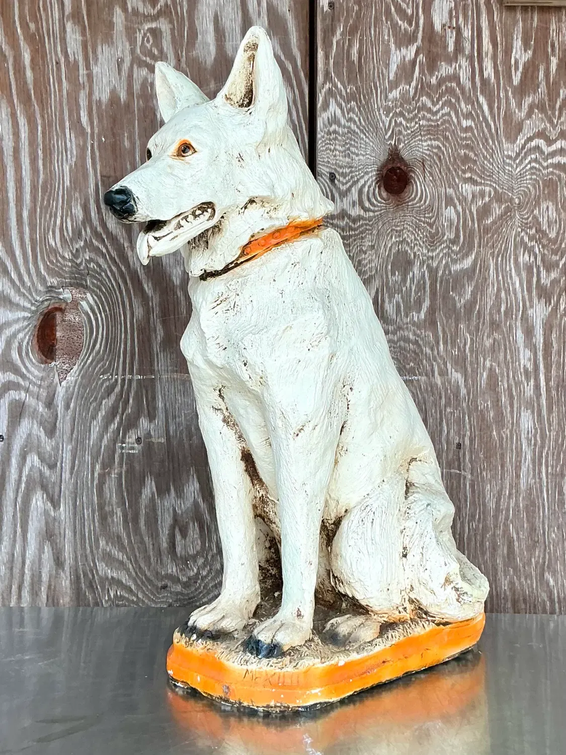 Vintage Boho Painted Ceramic Dog — additional photo 2
