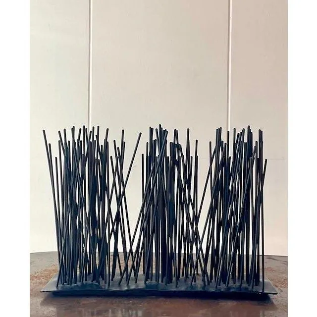 Vintage Boho Palecek Abstract Metal Sculpture — additional photo 3